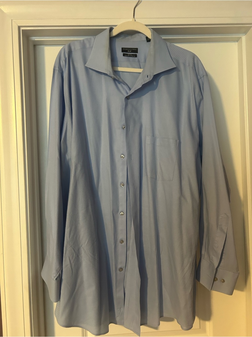 Shaquille O’Neil Light Blue Long-Sleeve Dress Shirt